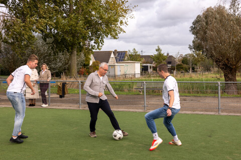 Voetballen bij Bongers.