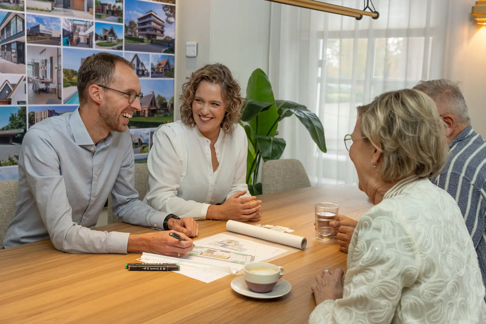 Overleg ontwerp woning plattegrond.