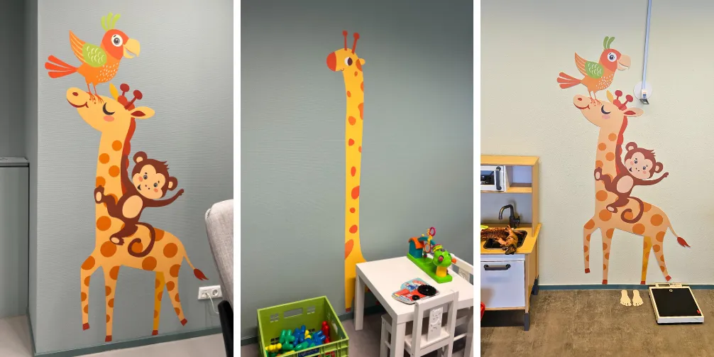 GGD Brabant girafjes wandbestickering hagenaarreclame