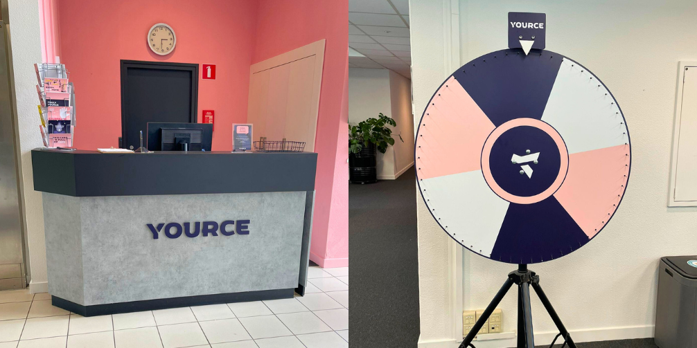 Yource balie belettering freesletters overplakken rad van fortuin