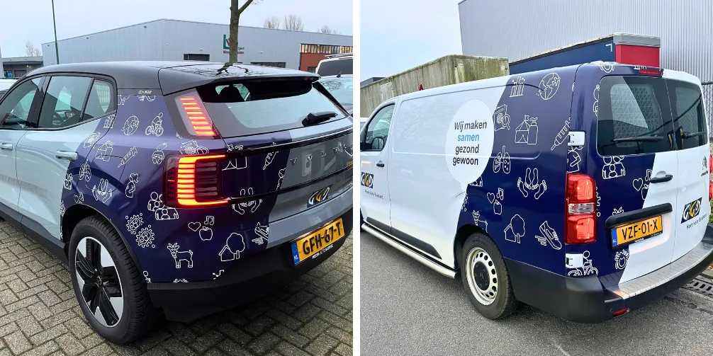 GGD Brabant autobestickering bedrijfwagen hagenaar reclame